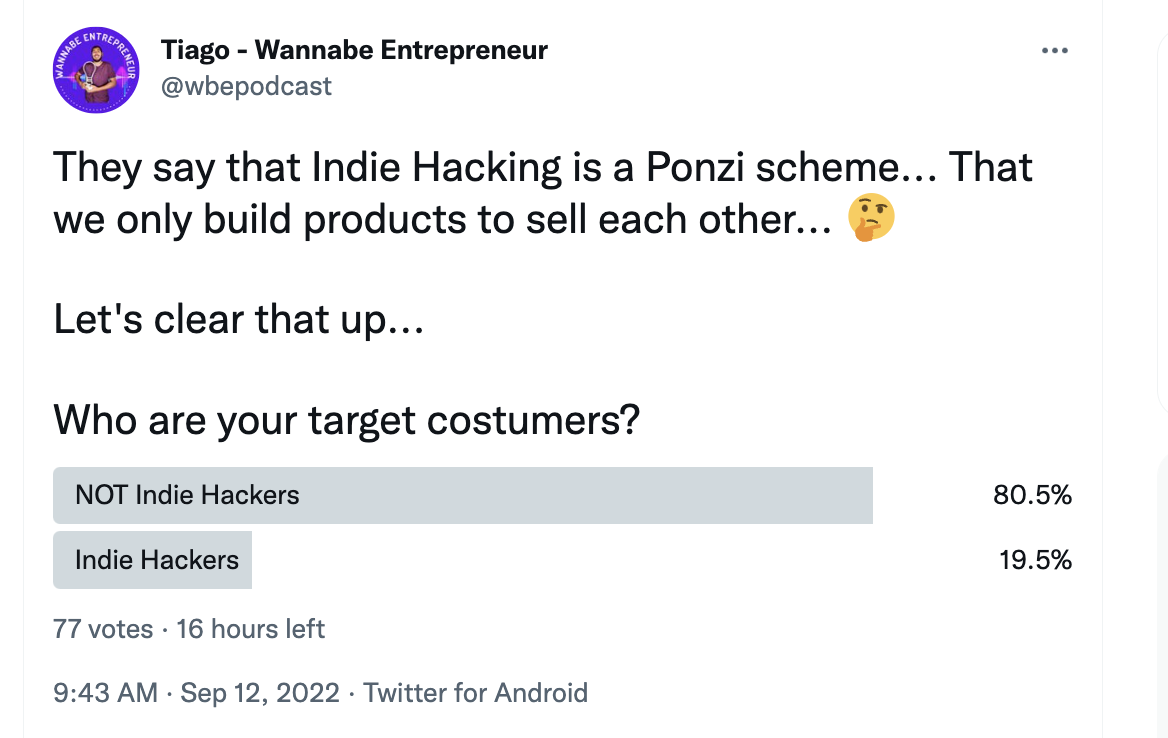 Indie Hacking is NOT a Ponzi Scheme!